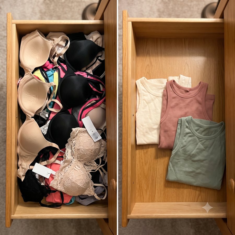 The underwire drawer, untouched